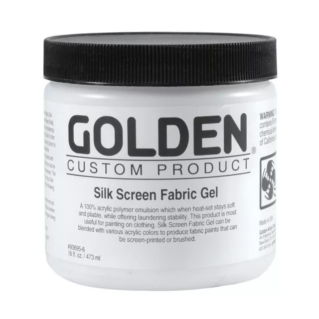 GOLDEN ACRYLIC : Silk Screen Fabric Gel : 236ml : 473ml : 946ml