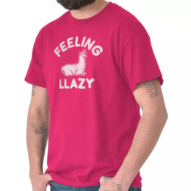 Funny Llama Lazy Done Adulting Cute Gift Womens or Mens Crewneck T Shirt Tee