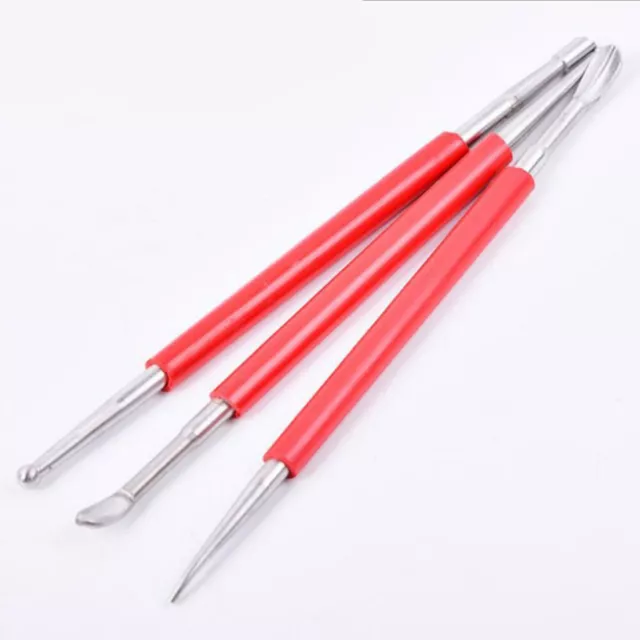 3 in 1 Stainless Steel Wax Carver Clay Sculpting Tools Pottery Making Tools Set