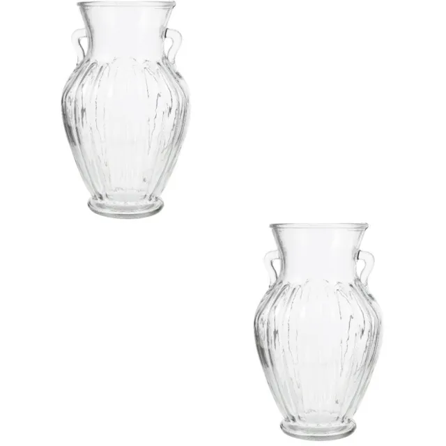 Set di 2 vasi in vetro anfora vintage per centrotavola barattoli muratore palla