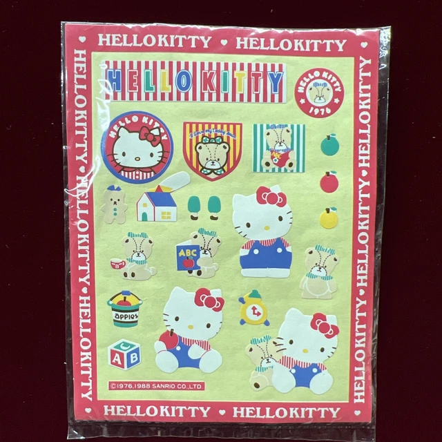 Vintage NEW SEALED Sanrio Hello Kitty Artbloom Stickers 1976 1988 Made in Japan