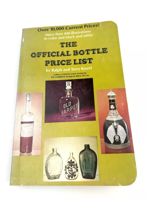 The Official Bottle Price List Book 1971 Ralph & Terry Kovel Over 10,000 Prices