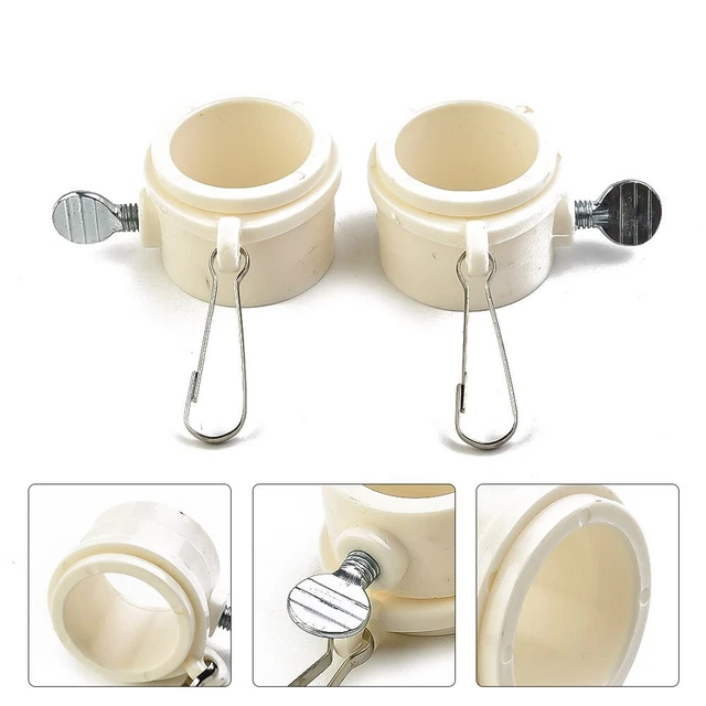 Lot De 6 Anneaux Rotatifs Pour Mât De Drapeau Avec Crochet Fixe - Diamètre 1,9 à 2,5 Cm