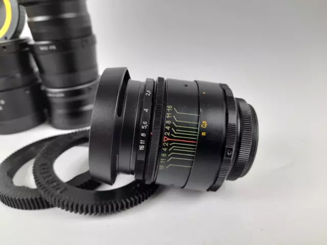 HELIOS 44-2 58mm F/2.0 CINE MOD!!! Canon EF EOS-M,R,Sony E, Micro4/3,Fuji X