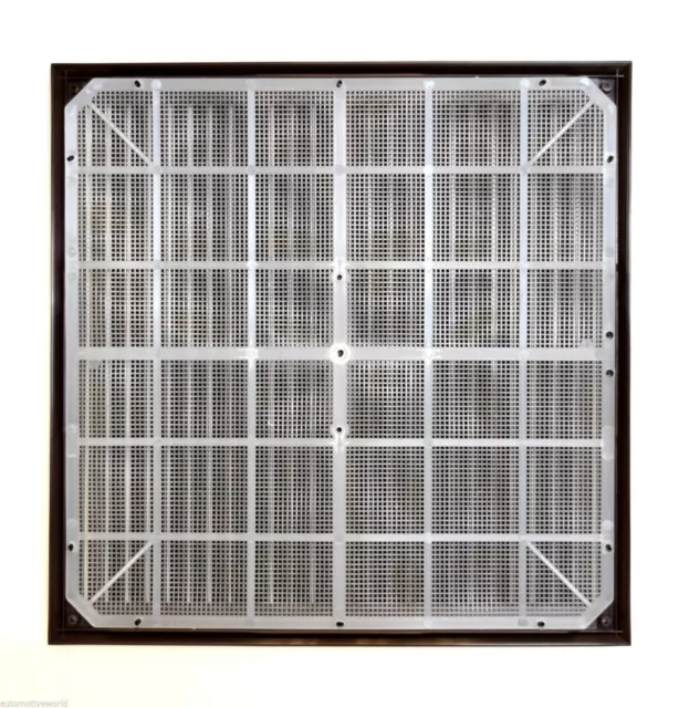 Grille d'évacuation d'air marron 350 mm x 350 mm avec couvercle de ventilation écran mouchant 14" x 14" 3