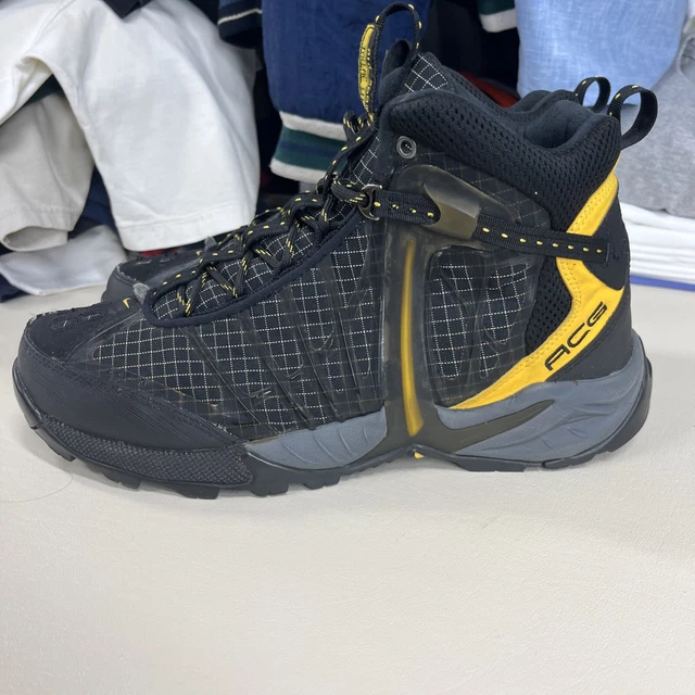 USED NIKE ACG Air Zoom Tallac Lite Hiking Boots Sz 10.5 Yellow Grid No