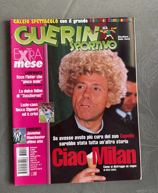 Guerin Sportivo N°7 1977 – Milan, Arbitres, Santana, Herrera – Complet – Italien