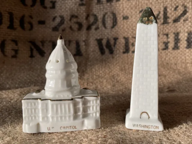 Washington DC Capitol & Monument Ceramic Salt and Pepper Shakers