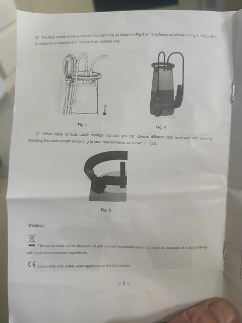 Pompa Sommersa Per Acque Sporche 550W - Con Frangisolidi, Tubo 20m, 18000 L/h - Foto 13