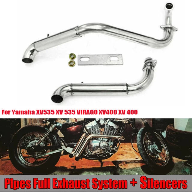 Motorcycle Exhaust Pipe Full System Muffler For Yamaha Virago 535 XV535 XV400