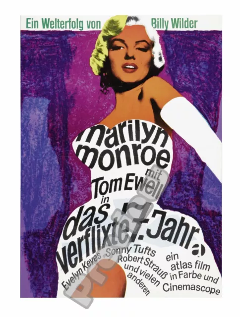 The Seven Year Itch MARILYN MONROE Romantic Print Poster Wall Art Picture A4