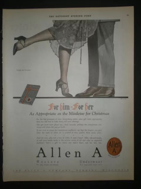 1924 ALLEN A STOCKINGS & UNDERWEAR print ad