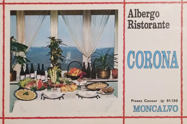 Cartolina - Albergo Ristorante Corona - Moncalvo - 1965 ca.
