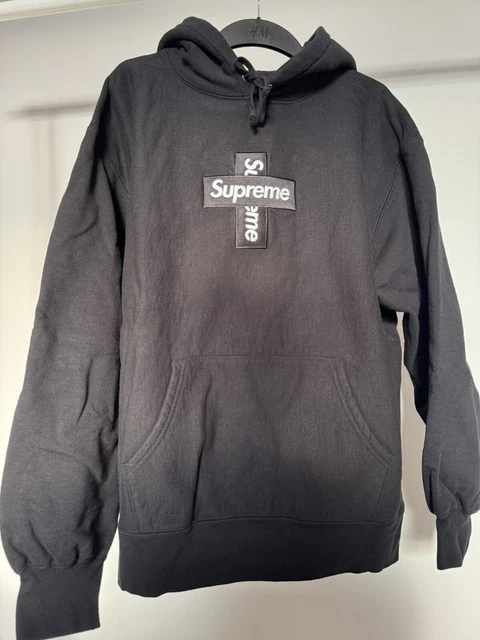 Supreme 居れ Cross Box Logo Hooded Black L