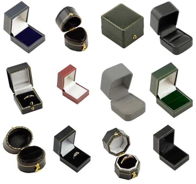 Luxury Leatherette Ring Boxes Colour Choice High Quality Engagement Ring boxes