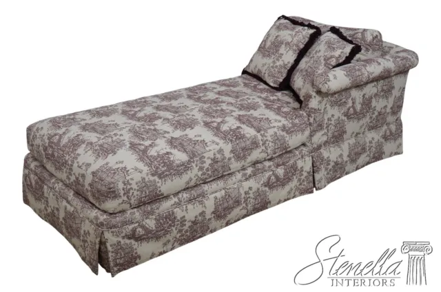 62317EC: Quality Toile Upholstered Chaise Lounge