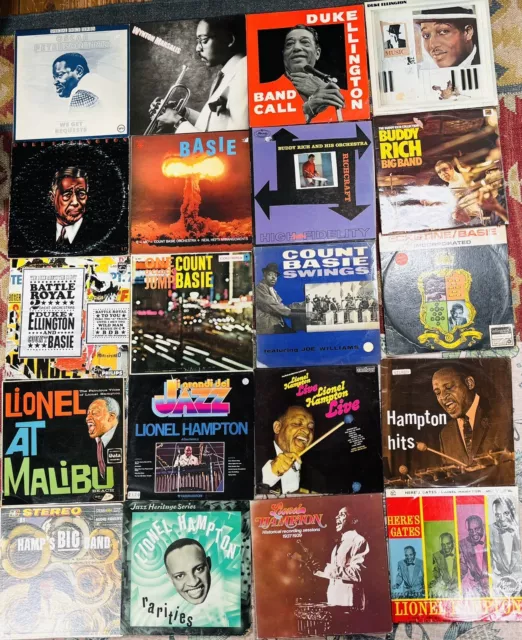 20x Jazz LPs Job Lot - Ellington, Buddy Rich, Basie, Lionel Hampton inc Box set