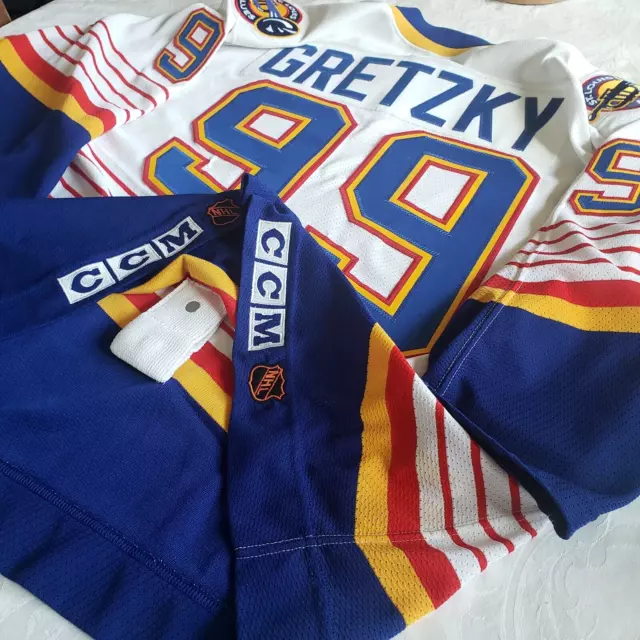 Never Used St Louis Blues 95/96 THE TRUMPETER Wayne Gretzky Pro Jersey sz  52