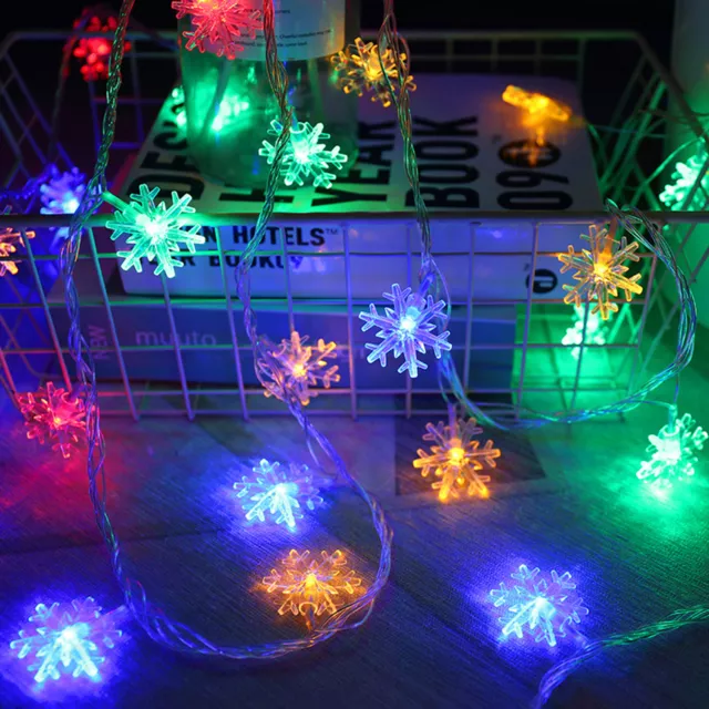 Flocon de neige USB guirlande lumineuse chambre décoration noël fête de O7Q0