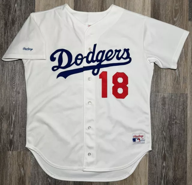Vintage Authentic Rawlings Los Angeles Dodgers Baseball Jersey Size 44 #18