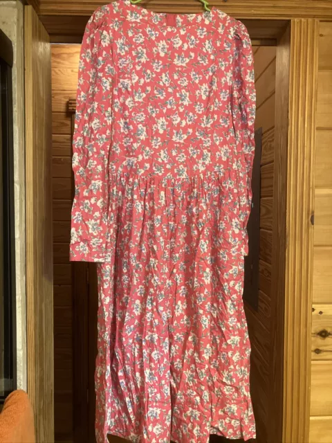 Vintage Laura Ashley Prairie Cottage Floral dress Size 14