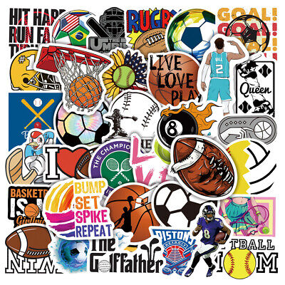 "Balls Sport" 50pcs Scrapbooking Deco Car Stickers Boys Cool Fashion Decals