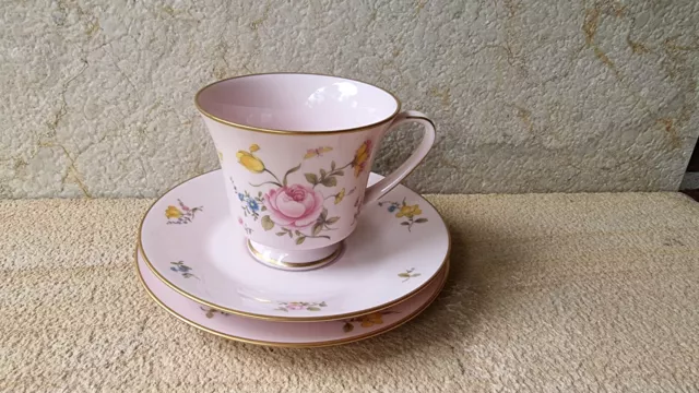 Vintage Noritake Fine Bone China Trio : Bridal Rose Pattern