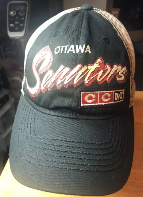 Ottawa Senators NHL Hockey Hat CCM Flex Baseball Cap VTG L/XL