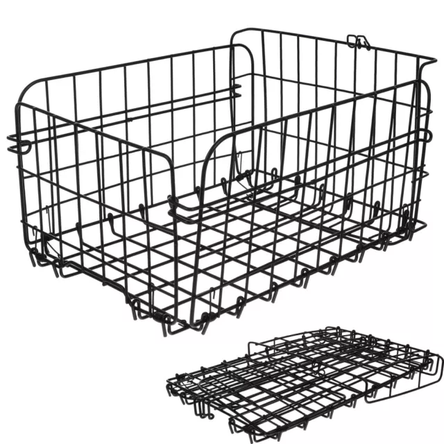 Detachable Bike Wire Basket - Front & Rear Steel Half-Mesh Accessory-SO
