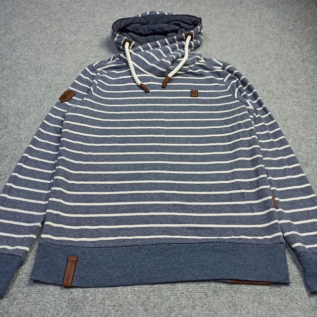 Sweatshirt Naketano Femme XS - Bleu, Motif Mélangé, Col Bateau, Manches Longues, Occasion Très Bon état