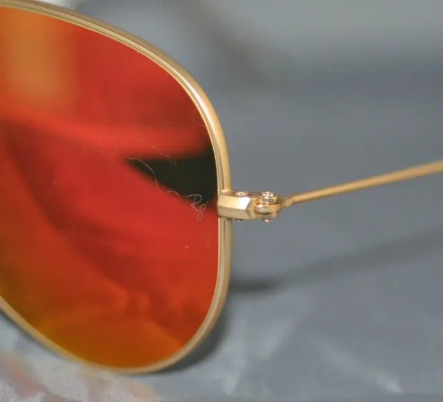 Ray Ban Aviator Flash Lenses Gold Frames Orange Lenses RB3025 112/69 2