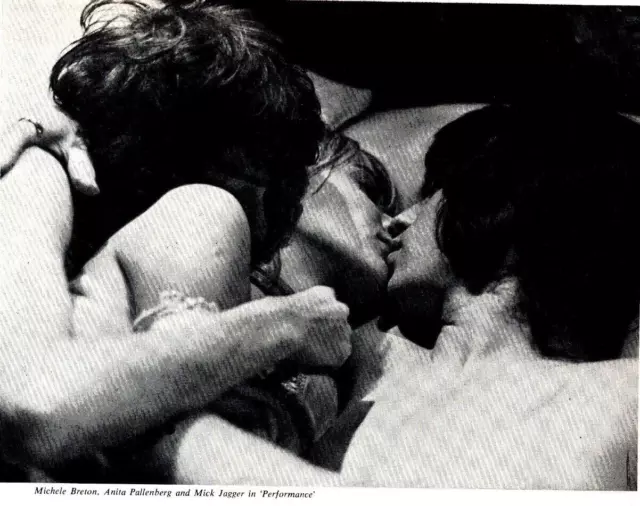 (F&F38) Magazine Picture 6X8" Michele Breton, Mick Jagger & Anita Pallenberg