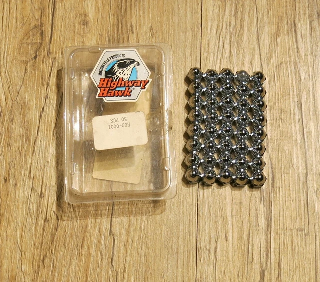 Hutmuttern M6 verchromt Highway Hawk 40 Stück