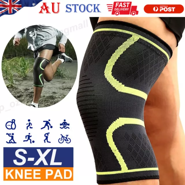 Knee Brace Support Gym Sport Running Compression Sleeve Pad Joint Pain Relief AU