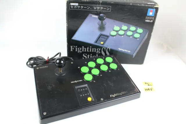 Sega Saturn HORI Fighting Stick Arcade Controller box SS japan tested working