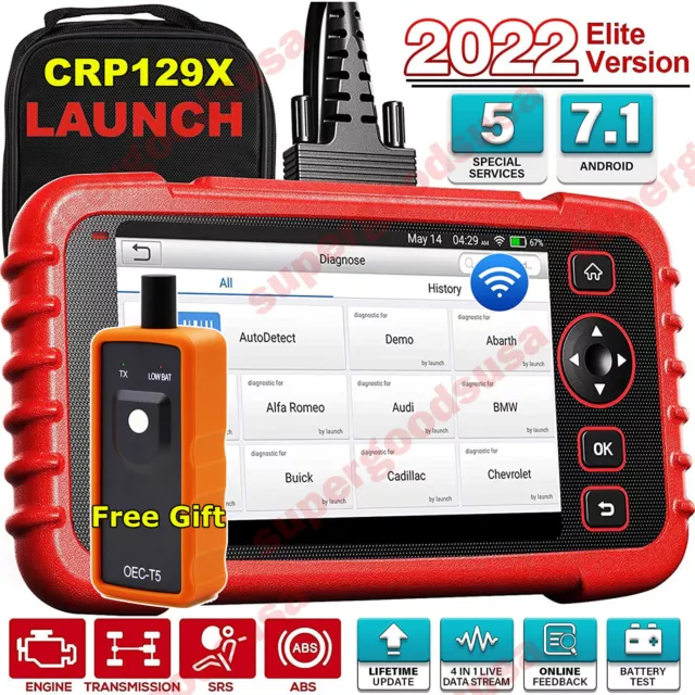 LAUNCH X431 CRP129X OBD2 Scanner Engine ABS SRS AT SAS EPB TPMS Diagnostic Tool