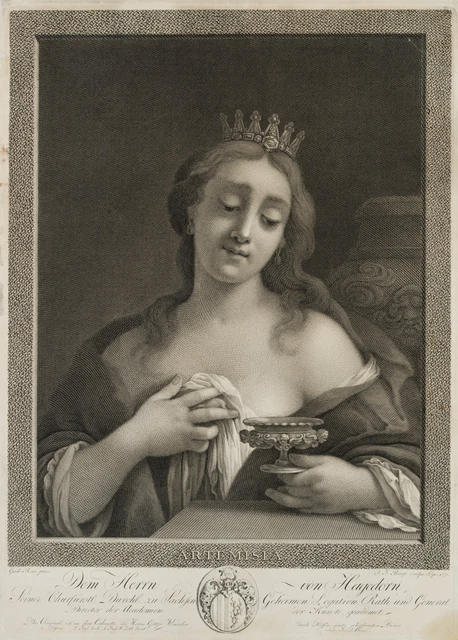 BAUSE (*1738) nach RENI (*1575), Porträt Artemisia II.,  1770, KSt. Klassizismus