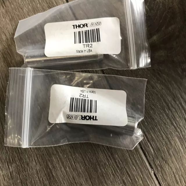 Set of 2 THORLABS TR4 Ø1/2" Optical Post SS 8-32 Setscrew 1/4" -20 Tap L = 4"
