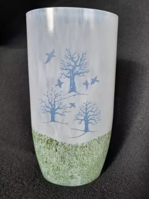 Kosta Boda Kjell Engman Glass Vase 'October Series',Signed & Labeled #48232 23cm