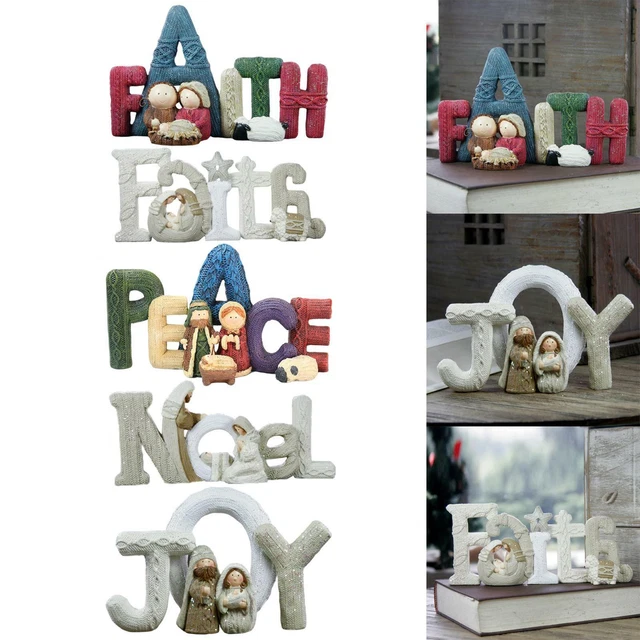 Ensemble de figurines de scène de la nativité moderne amour élégant