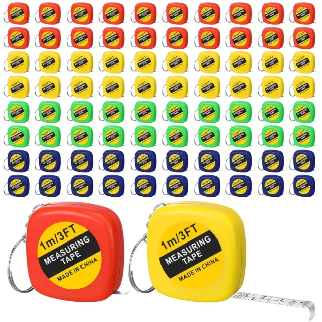 3 Pack Small Tape Measure Keychain Mini Measuring Tape Retractable