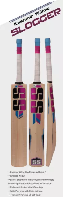 SS SLOGGER Kashmir Willow Cricket Bat