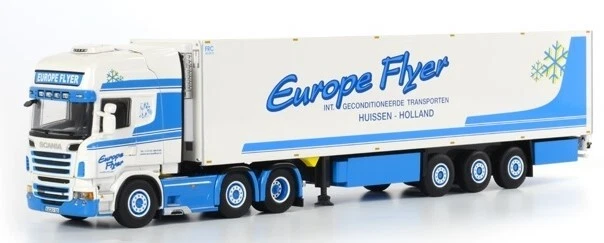 Camion SCANIA R Topline + Remorque Europe Flyer Frigorifique – WSI 1/50 – Neuf