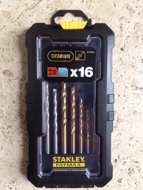 Stanley FatMax 16 Piece Titanium Drill and Scredriver Bit Set STA88522