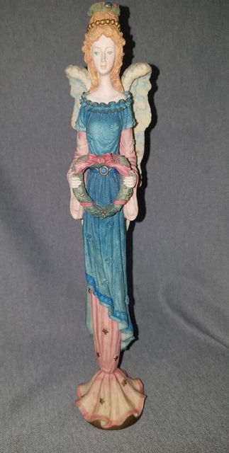 Ganz Angel with Wreath Pencil 12"  Angel Figurine Polyresin Renaissance Angel #3
