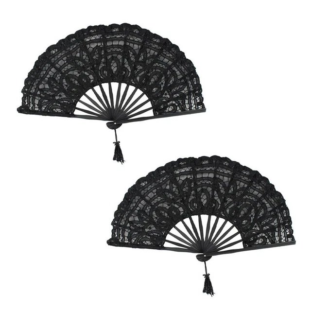 2X Mano Piegante del Merletto del Cotone Fatto A Mano per La Decorazione M3G7