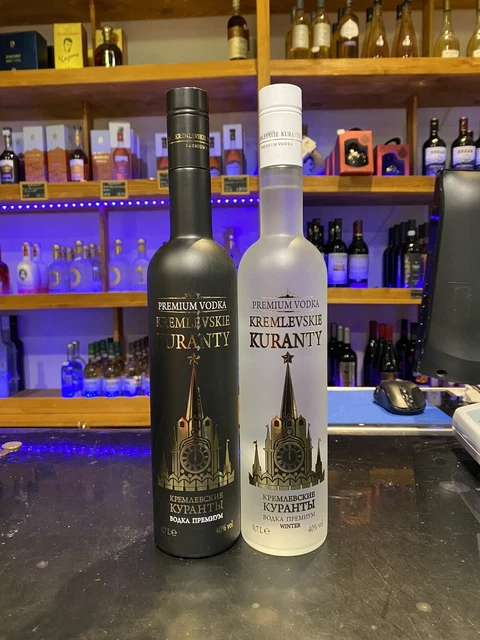 Vodka Ru$$e Kremlevskie Kuranty Vodka Version Noir  + Blanche 40% Vol. 0,7l