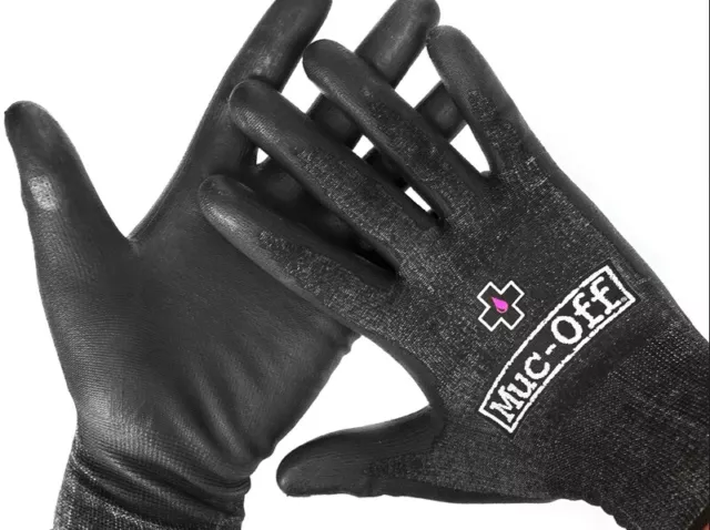 Muc Off Mechanics Glove Mechaniker-Handschuhe latexfrei schwarz diverse Größen 1 2