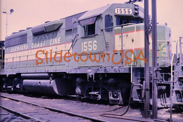 Vtg 1969 Train Slide 1556 Seaboard Coast Line Engine X3D045
