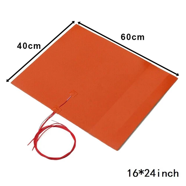 Chauffage Patin Imprimante 1 Pièces 1000W 220V AC 400 600 1.5mm Orange Silicone